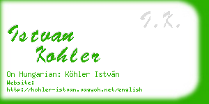 istvan kohler business card