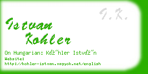 istvan kohler business card